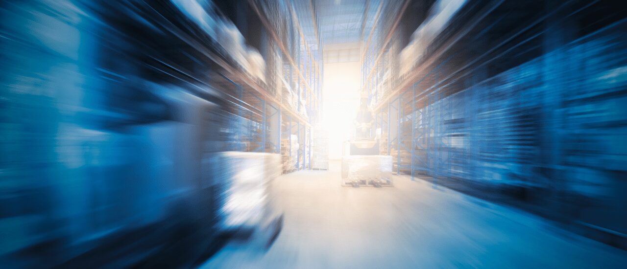 warehouse automation in progress