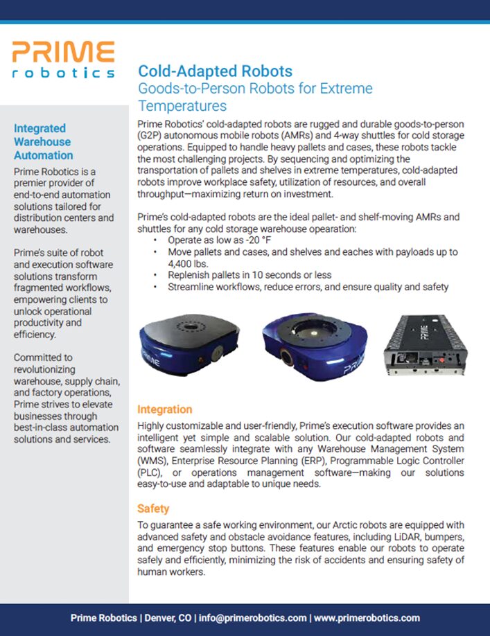 Cold-Adapted Robots,Cold Chain Logistics